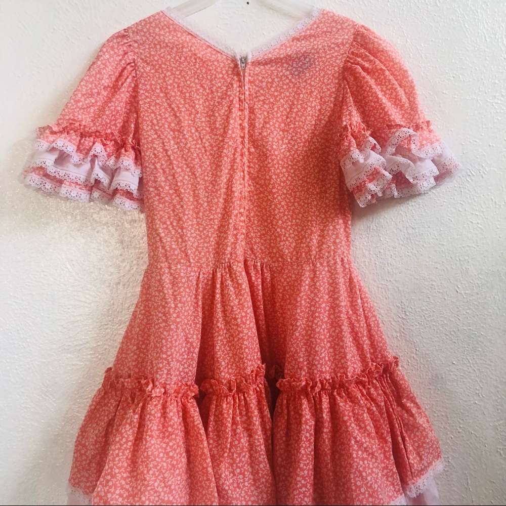 Coral Prairie Ruffle Tiered Dress - Picture 3 of 9